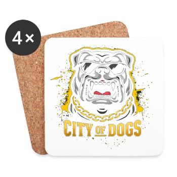 City Of Dogs - Untersetzer (4er-Set) - Weiß - Vorne