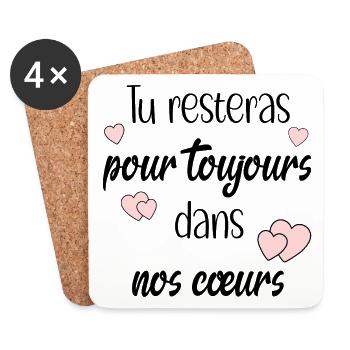à jamais - Dessous de verre (lot de 4) - blanc - Devant