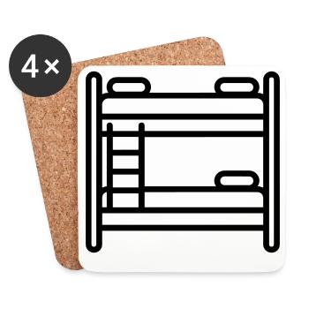 Etagenbett - Untersetzer (4er-Set) - Weiß - Vorne