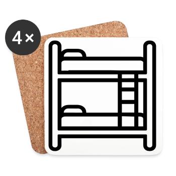 Etagenbett - Untersetzer (4er-Set) - Weiß - Vorne