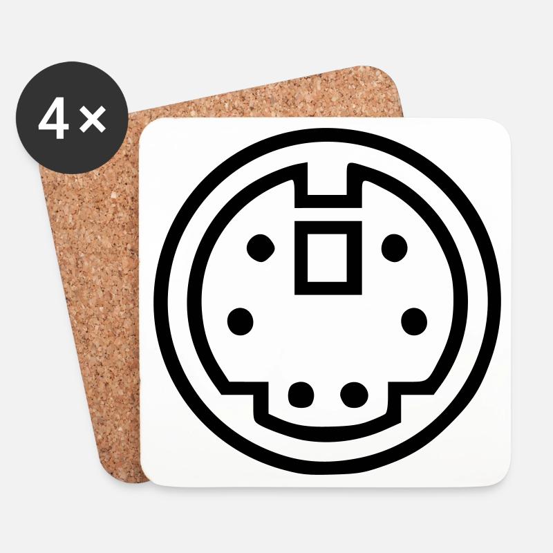 ADB connector - Coasters (set of 4) - white