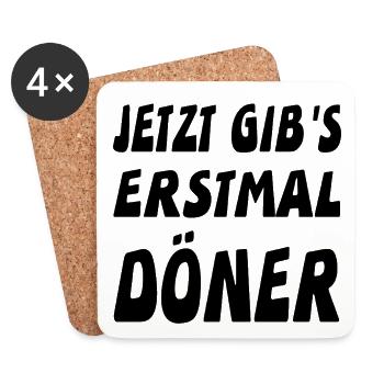 Döner - Untersetzer (4er-Set) - Weiß - Vorne