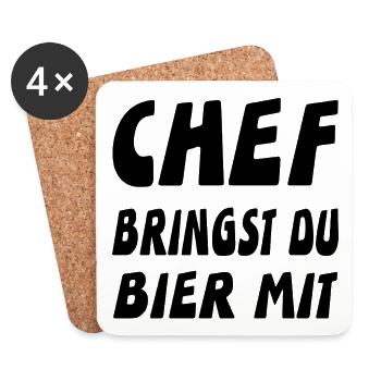 Chef - Untersetzer (4er-Set) - Weiß - Vorne
