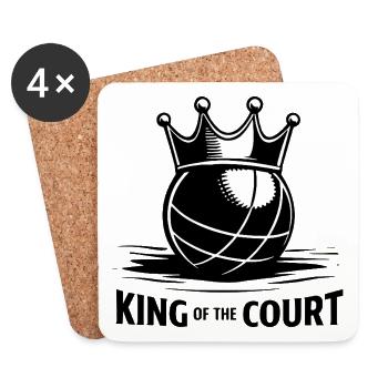 Champion du roi de la cour de boccia - Dessous de verre (lot de 4) - blanc - Devant