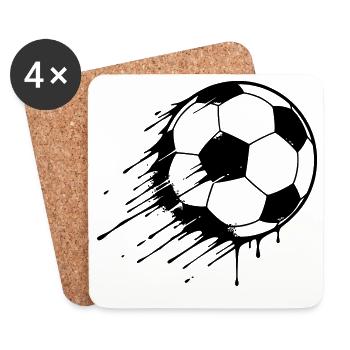 Football Action Graffiti - Coasters (set of 4) - white - Front