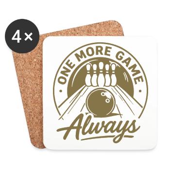 One More Game Always Bowling Sport - Coasters (set of 4) - white - Front