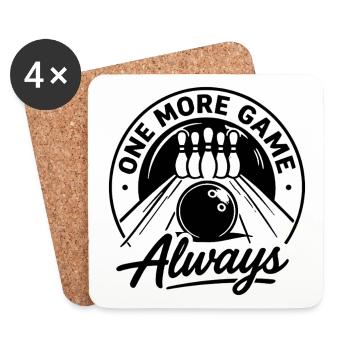 One More Game Always Bowling Sport - Coasters (set of 4) - white - Front