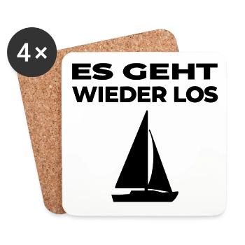 Segeln - Untersetzer (4er-Set) - Weiß - Vorne