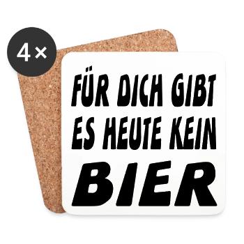 Bier - Untersetzer (4er-Set) - Weiß - Vorne