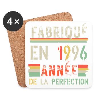 Fabriqué en 1926 Année de Perfection - Dessous de verre (lot de 4) - blanc - Devant