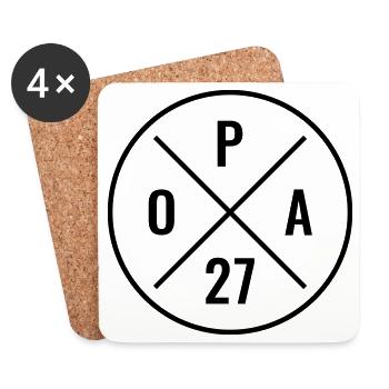 Grandpa 2027 - Baby Announcement - Offspring - Grandpa 27 - Coasters (set of 4) - white - Front