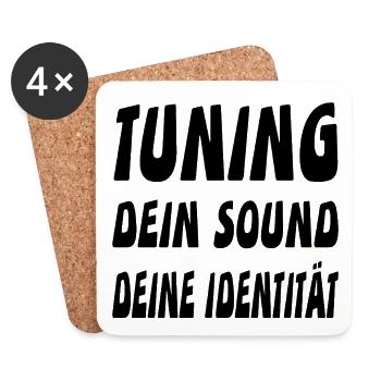 Tuning - Untersetzer (4er-Set) - Weiß - Vorne