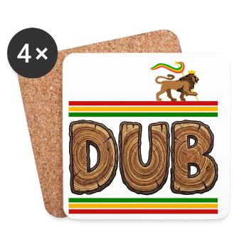 Dub Holz Reggae - Untersetzer (4er-Set) - Weiß - Vorne