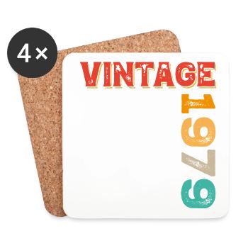 1979 Vintage - Untersetzer (4er-Set) - Weiß - Vorne