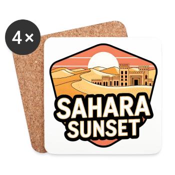 Sahara Sunset Castle - Coasters (set of 4) - white - Front