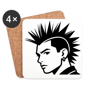 Punk - Coasters (set of 4) - white - Front