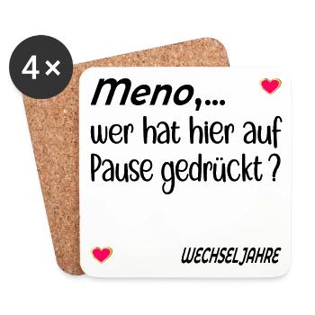 Pause Stimmung Menopause - Untersetzer (4er-Set) - Weiß - Vorne