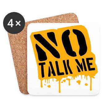No Talk Me Funny Antisocial Introvert Saying - Coasters (set of 4) - white - Front