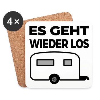 Camping - Untersetzer (4er-Set) - Weiß - Vorne