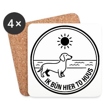 North German Homeland Northern Germany to huus - Coasters (set of 4) - white - Front