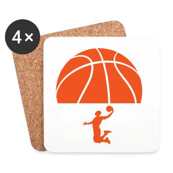 Basketball Dad Basketballer Vater  - Untersetzer (4er-Set) - Weiß - Vorne
