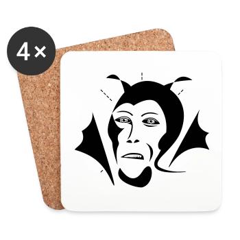 Devil / Teufel - Coasters (set of 4) - white - Front