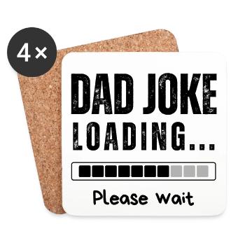 DAD JOKE  - Coasters (set of 4) - white - Front