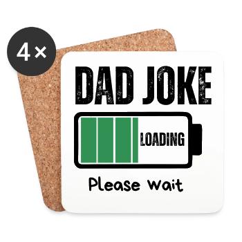 DAD JOKE - Coasters (set of 4) - white - Front