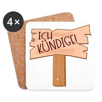 ICH KÜNDIGE - NEUORIENTIERUNG JOB - Untersetzer (4er-Set) - Weiß - Vorne