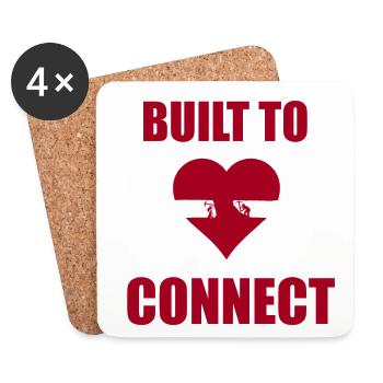 Construits pour connecter les âmes d’amour se trouvent - Dessous de verre (lot de 4) - blanc - Devant