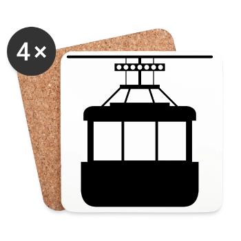 Cable car - Coasters (set of 4) - white - Front