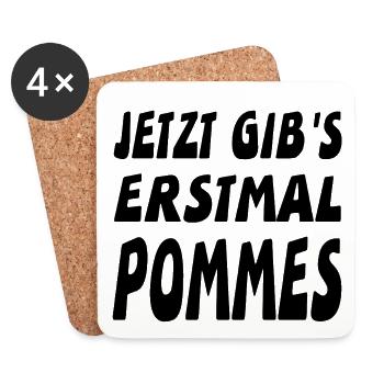 Pommes - Untersetzer (4er-Set) - Weiß - Vorne