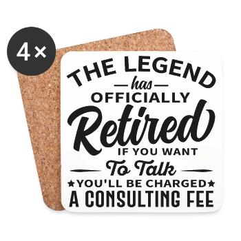 Retired 2026 Consulting Fee - Coasters (set of 4) - white - Front