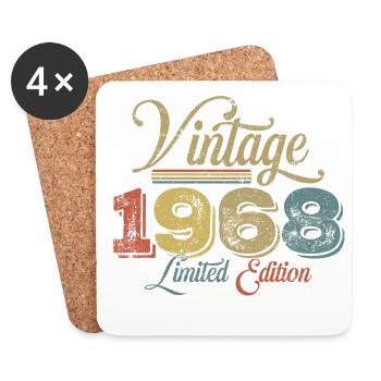 Vintage 1968 - Untersetzer (4er-Set) - Weiß - Vorne