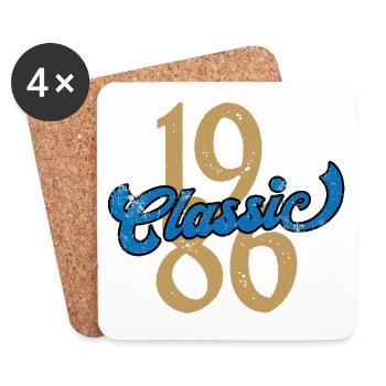Millésime 1986 - Dessous de verre (lot de 4) - blanc - Devant