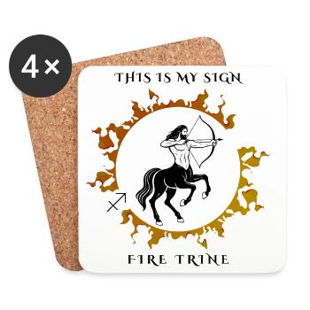 My sign is Sagittarius - Coasters (set of 4) - white - Front