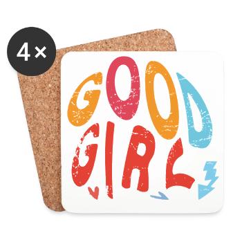 Good Girl - Coasters (set of 4) - white - Front
