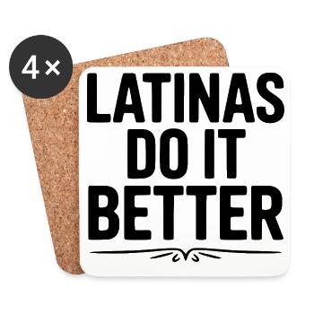 Latinas Do It Better - Coasters (set of 4) - white - Front