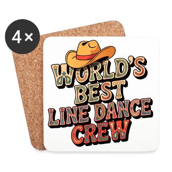 La meilleure crew de danse en ligne au monde - Dessous de verre (lot de 4) - blanc - Devant