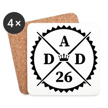 dad_26 - Untersetzer (4er-Set) - Weiß - Vorne