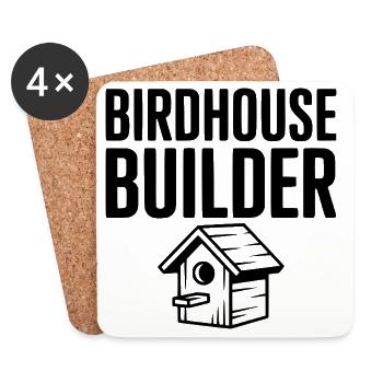 Birdhouse Builder - Coasters (set of 4) - white - Front