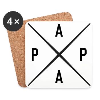 Dad - Coasters (set of 4) - white - Front