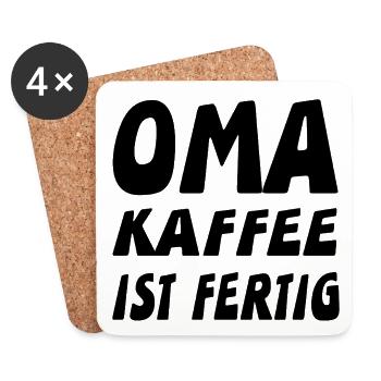 Oma - Untersetzer (4er-Set) - Weiß - Vorne