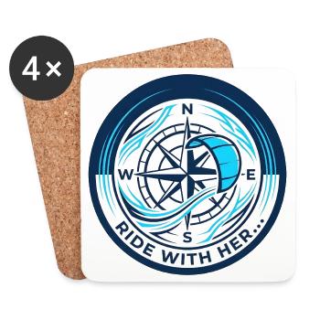 compass - Coasters (set of 4) - white - Front