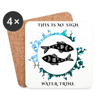 My Pisces sign - Coasters (set of 4) - white - Front