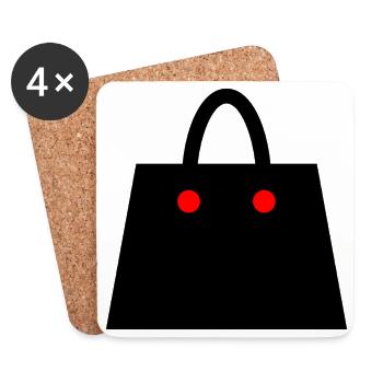 Handtasche - Untersetzer (4er-Set) - Weiß - Vorne