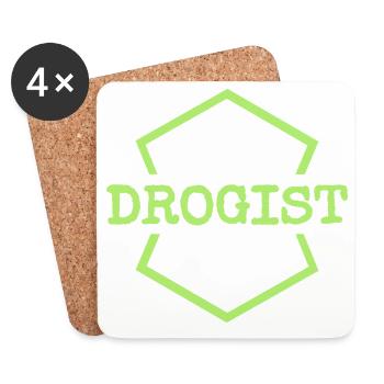 Drogist Neon Hex Logo - Untersetzer (4er-Set) - Weiß - Vorne