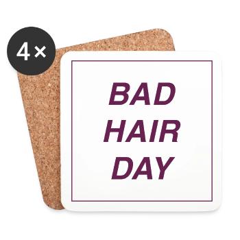bad hair day - Coasters (set of 4) - white - Front
