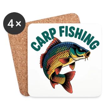 Carp fishing - Coasters (set of 4) - white - Front