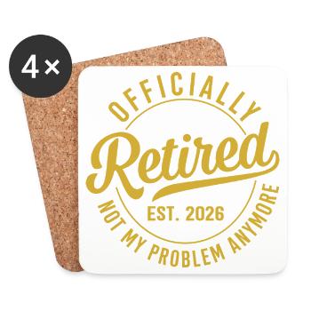 Official Retirement Logo 2026 - Coasters (set of 4) - white - Front